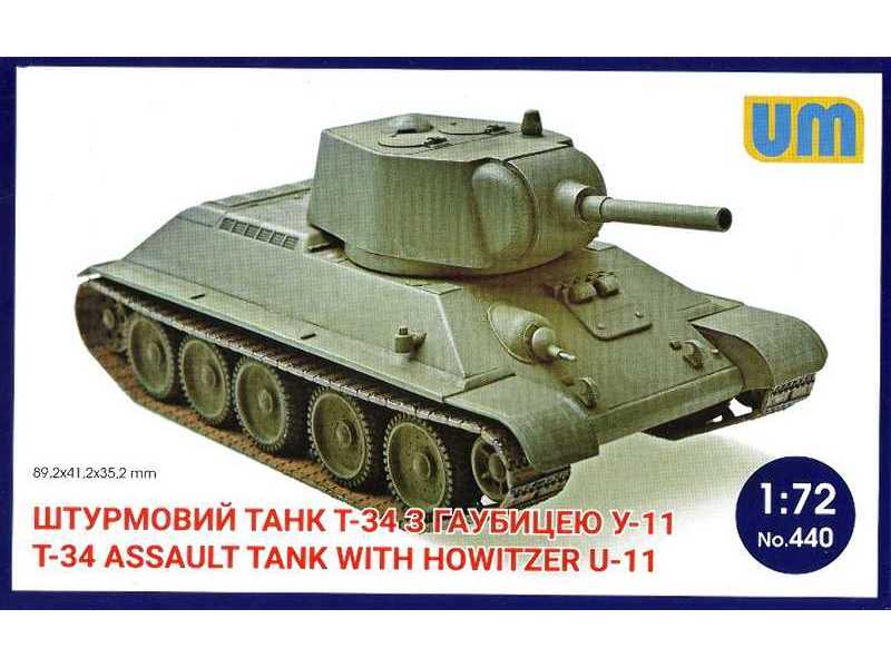 T-34 sowiecki czołg szturmowy z haubicą U-11 - zdjęcie 1 T-34 sowiecki czołg szturmowy z haubicą U-11 - zdjęcie 1