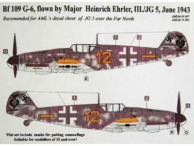 Maska Bf 109G-6 Mjr H. Ehler - zdjęcie 1