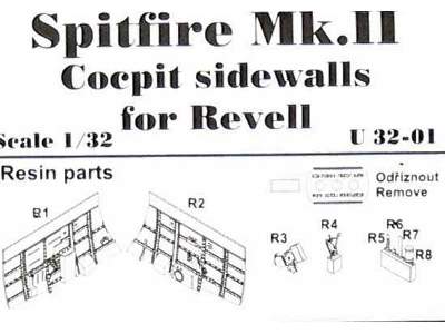 Spitfire Mk.II Cockpit sidewalls for Revell - zdjęcie 3