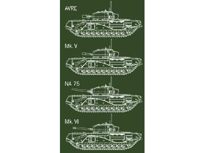 Churchill Mk.III - Mk.III 75mm - MK.IV - AVRE - Mk.V - NA 75 - zdjęcie 4