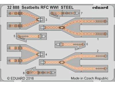 Seatbelts RFC WWI STEEL 1/32 - zdjęcie 1