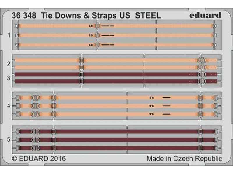 Tie Downs & Straps US STEEL 1/35 - zdjęcie 1 Tie Downs & Straps US STEEL 1/35 - zdjęcie 1