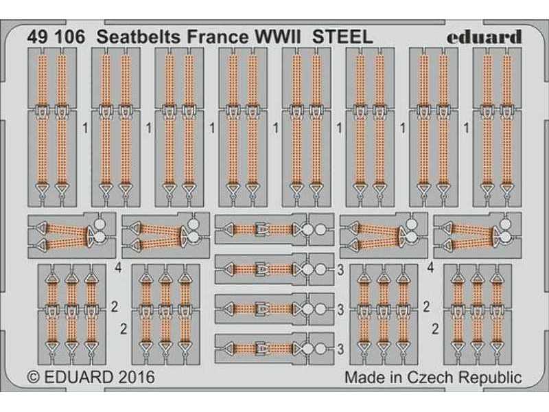 Seatbelts France WWII STEEL 1/48 - zdjęcie 1 Seatbelts France WWII STEEL 1/48 - zdjęcie 1