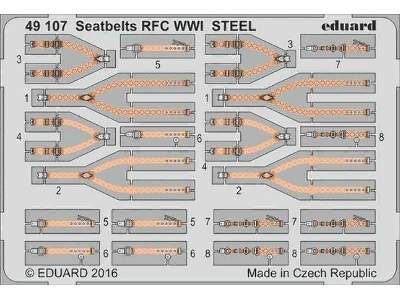 Seatbelts RFC WWI STEEL 1/48 - zdjęcie 1