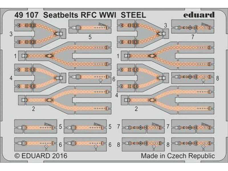 Seatbelts RFC WWI STEEL 1/48 - zdjęcie 1 Seatbelts RFC WWI STEEL 1/48 - zdjęcie 1