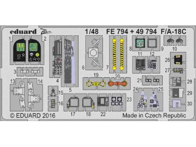 F/ A-18C interior 1/48 - Kinetic - zdjęcie 1