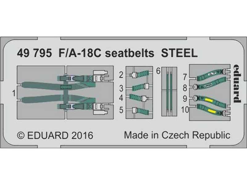 F/ A-18C seatbelts STEEL 1/48 - Kinetic - zdjęcie 1 F/ A-18C seatbelts STEEL 1/48 - Kinetic - zdjęcie 1