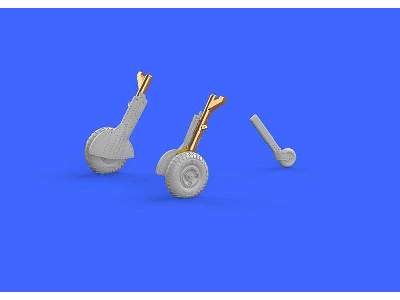 Spitfire Mk. IX legs BRONZE w/  4 spoke wheels,  pattern 1/72 -  - zdjęcie 2