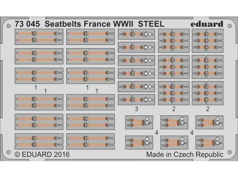 Seatbelts France WWII STEEL 1/72 - zdjęcie 1 Seatbelts France WWII STEEL 1/72 - zdjęcie 1