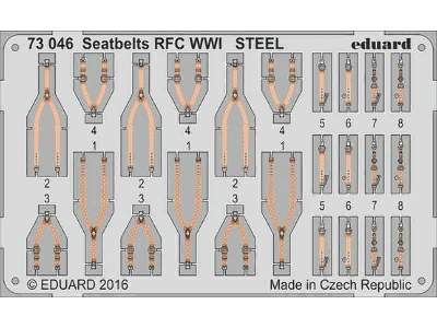 Seatbelts RFC WWI STEEL 1/72 - zdjęcie 1