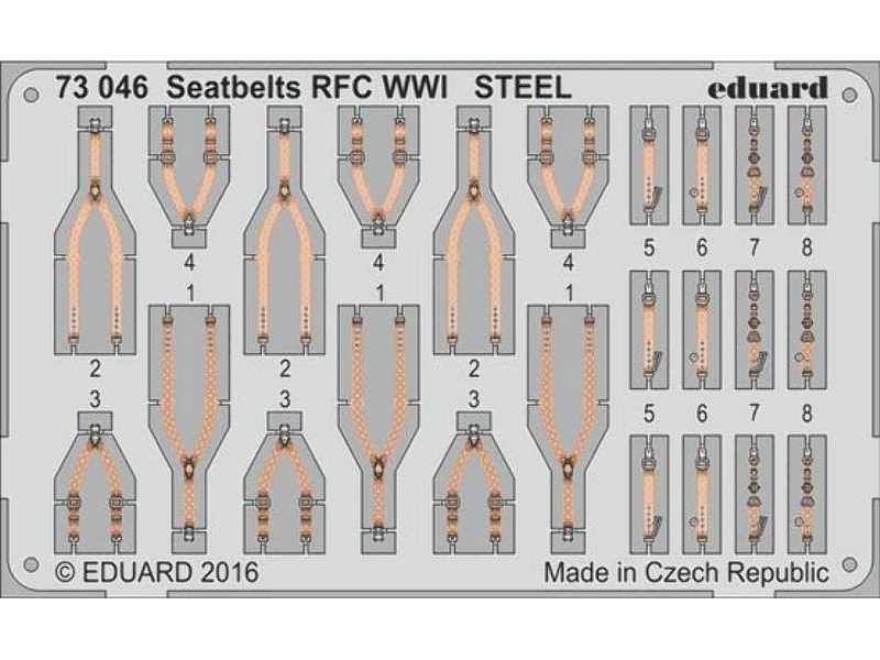 Seatbelts RFC WWI STEEL 1/72 - zdjęcie 1