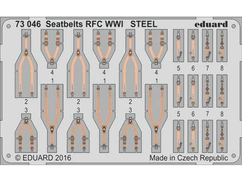 Seatbelts RFC WWI STEEL 1/72 - zdjęcie 1 Seatbelts RFC WWI STEEL 1/72 - zdjęcie 1