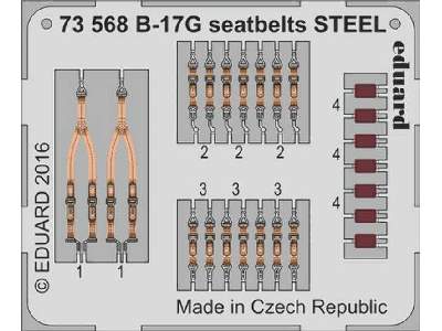 B-17G seatbelts STEEL 1/72 - Airfix - zdjęcie 1