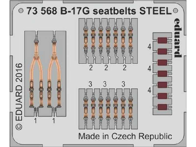 B-17G seatbelts STEEL 1/72 - Airfix - zdjęcie 1 B-17G seatbelts STEEL 1/72 - Airfix - zdjęcie 1