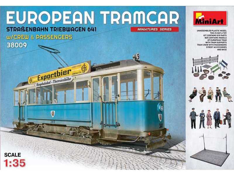 European Tramcar (StraBenbahn Triebwagen 641) w/Crew & Passenger - zdjęcie 1 European Tramcar (StraBenbahn Triebwagen 641) w/Crew & Passenger - zdjęcie 1