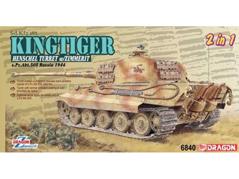Sd.Kfz.182 Kingtiger Henschel Production w/Zimmerit s.Pz.Abt.505 - zdjęcie 1 Sd.Kfz.182 Kingtiger Henschel Production w/Zimmerit s.Pz.Abt.505 - zdjęcie 1