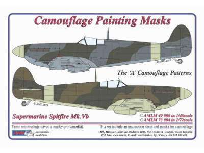 Camouflage painting masks Spitfire Mk.Vb  scheme &quot;A&quot; - zdjęcie 1