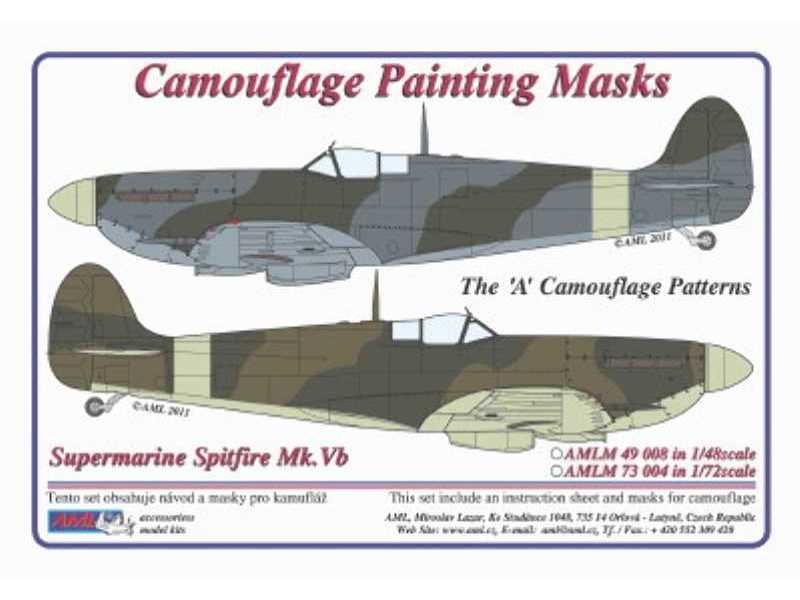 Camouflage painting masks Spitfire Mk.Vb  scheme &quot;A&quot; - zdjęcie 1