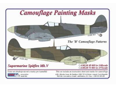 Camouflage painting masks Spitfire Mk.Vb  scheme &quot;B&quot; - zdjęcie 1