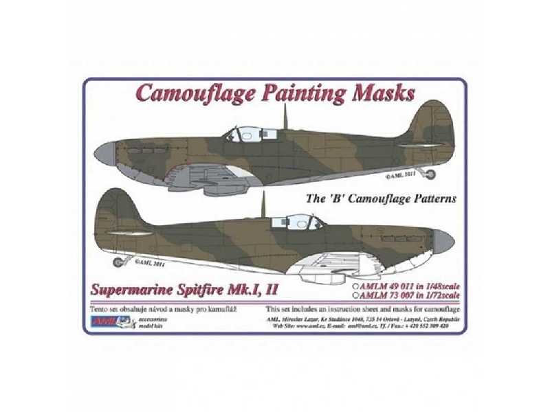 Camouflage painting masks Spitfire Mk.I, II scheme &quot;B&quot; - zdjęcie 1
