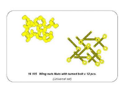 Odlewane nakrętki motylkowe z toczonymi śrubami x 12 szt. - zdjęcie 5