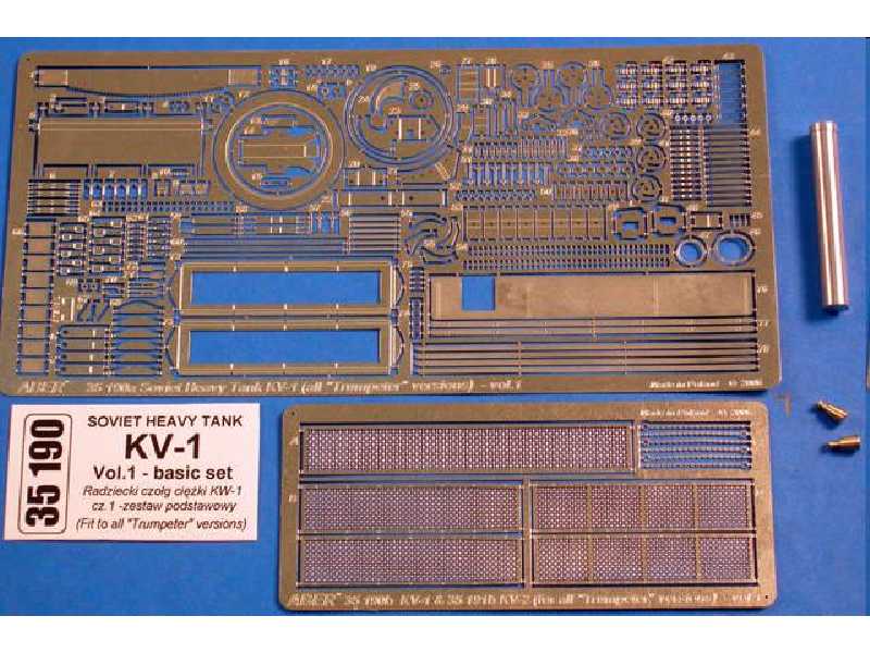 Ciężki czołg KV-1 - el. fototrawione - zestaw podstawowy - zdjęcie 1