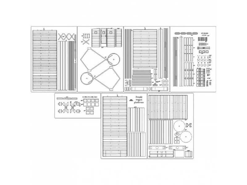 Pruski wagon platforma - szkielet, detale - zdjęcie 1 Pruski wagon platforma - szkielet, detale - zdjęcie 1