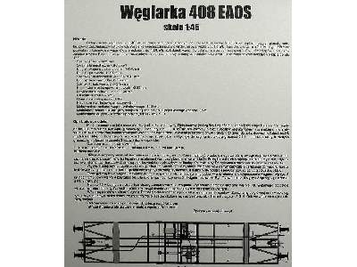 408 EAOS. Wagon coal carriage/ Wagon węglarka - zdjęcie 4