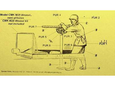 US Gunner with  Browning M2 machine gun for CMK Weasel kit - zdjęcie 5
