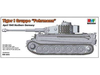 Tiger I Gruppe Fehrmann - kwiecień 1945 - północne Niemcy - zdjęcie 1