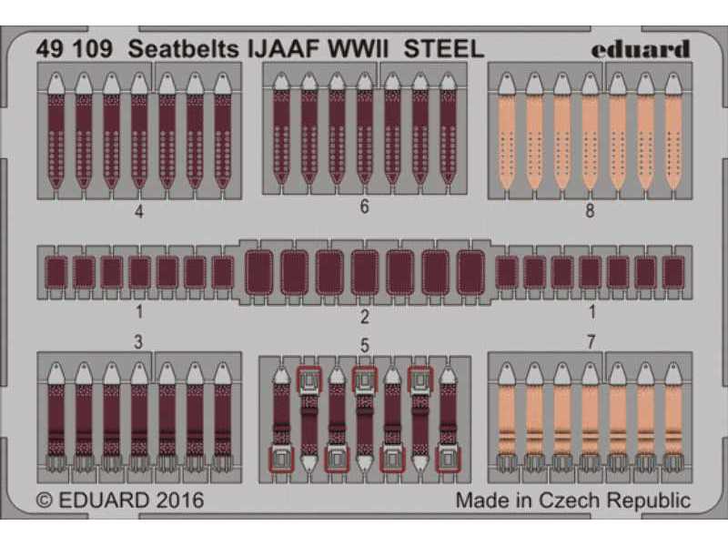 Seatbelts IJAAF WWII STEEL 1/48 - zdjęcie 1 Seatbelts IJAAF WWII STEEL 1/48 - zdjęcie 1