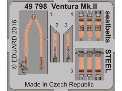 Ventura Mk. II seatbelts STEEL 1/48 - Revell - zdjęcie 1