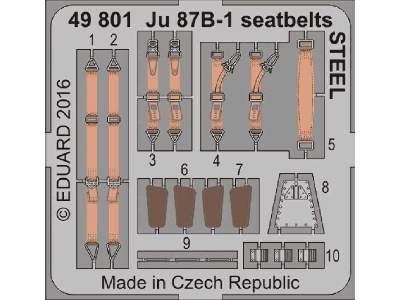 Ju 87B-1 seatbelts STEEL 1/48 - Airfix - zdjęcie 1
