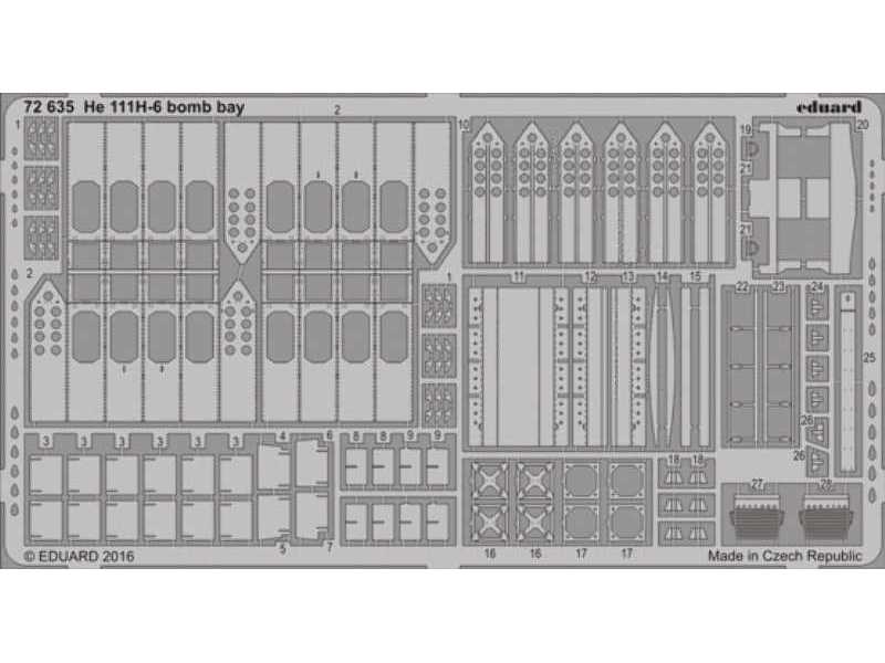 He 111H-6 bomb bay 1/72 - Airfix - zdjęcie 1