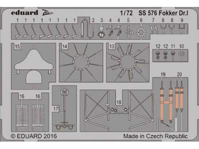 Fokker Dr. I 1/72 - Eduard - zdjęcie 1