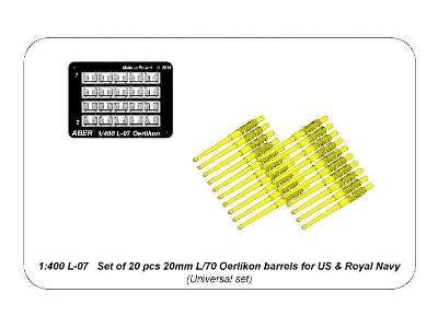 Set of 20 pcs 20mm L/70 Oerlikon barrels for USA and Royal Navy - zdjęcie 9