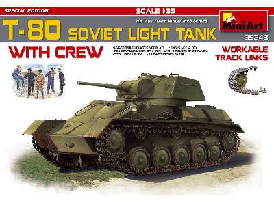 T-80 lekki czołg radziecki z załogą - II W.Ś. - zdjęcie 1