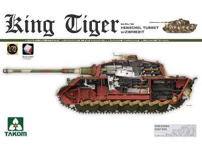 King Tiger Sd.Kfz.182 z wieżą Henschel'a, zimmeritem i wnętrzem - zdjęcie 1