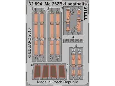 Me 262B-1 seatbelts STEEL 1/32 - Revell - zdjęcie 1