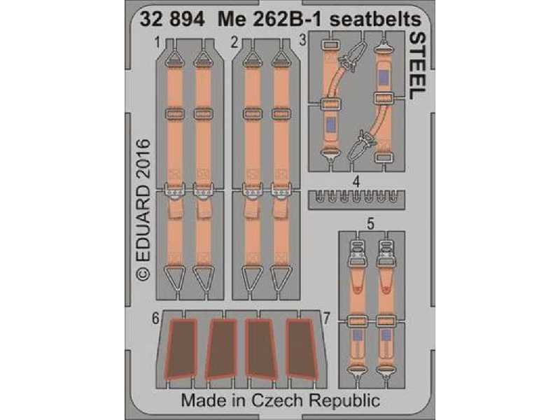 Me 262B-1 seatbelts STEEL 1/32 - Revell - zdjęcie 1