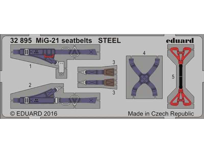 MiG-21 seatbelts STEEL 1/32 - zdjęcie 1