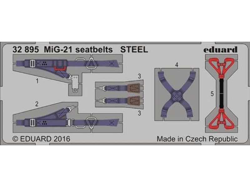 MiG-21 seatbelts STEEL 1/32 - zdjęcie 1 MiG-21 seatbelts STEEL 1/32 - zdjęcie 1