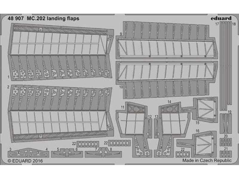 MC.202 landing flaps 1/48 - Eduard - zdjęcie 1 MC.202 landing flaps 1/48 - Eduard - zdjęcie 1