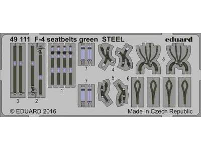 F-4 seatbelts green STEEL 1/48 - zdjęcie 1