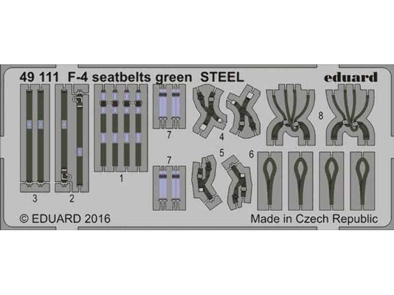F-4 seatbelts green STEEL 1/48 - zdjęcie 1 F-4 seatbelts green STEEL 1/48 - zdjęcie 1