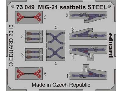 MiG-21 seatbelts STEEL 1/72 - zdjęcie 1