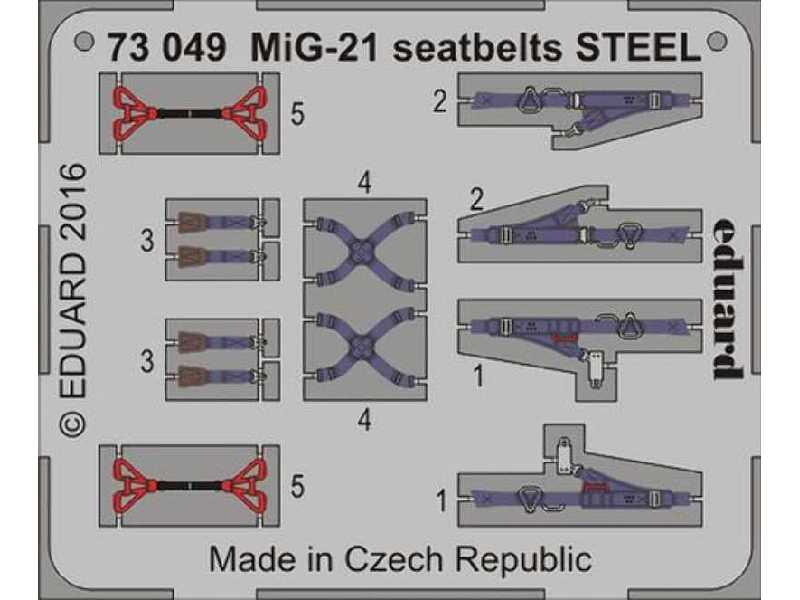 MiG-21 seatbelts STEEL 1/72 - zdjęcie 1