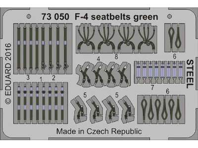 F-4 seatbelts green STEEL 1/72 - zdjęcie 1