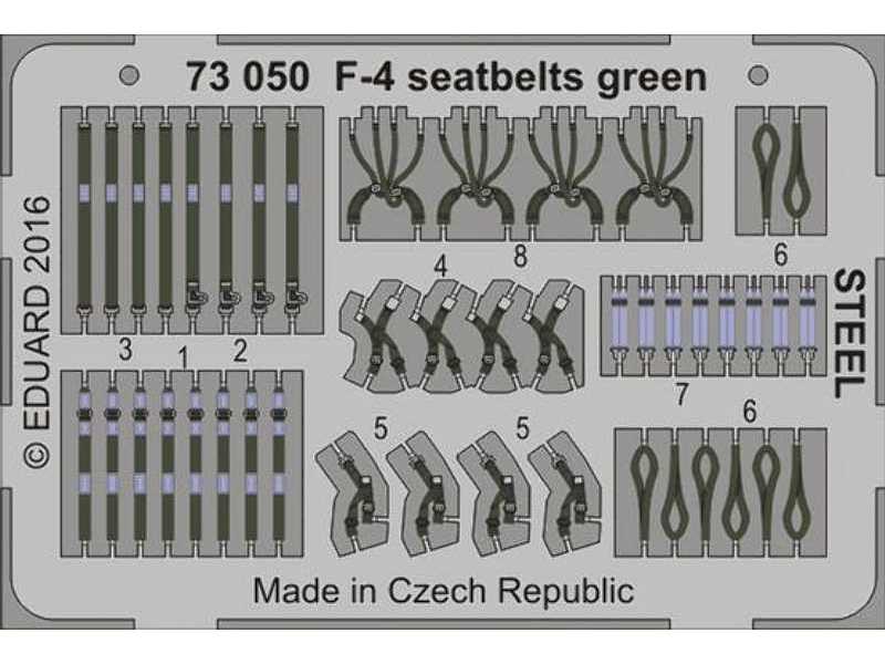 F-4 seatbelts green STEEL 1/72 - zdjęcie 1