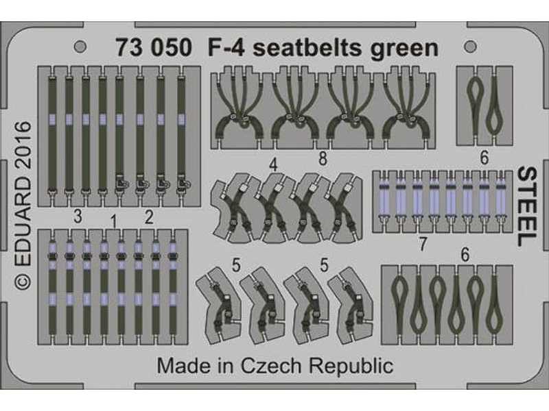 F-4 seatbelts green STEEL 1/72 - zdjęcie 1 F-4 seatbelts green STEEL 1/72 - zdjęcie 1
